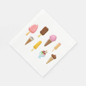 Serviette En Papier Gamme De Glaces (Coin)