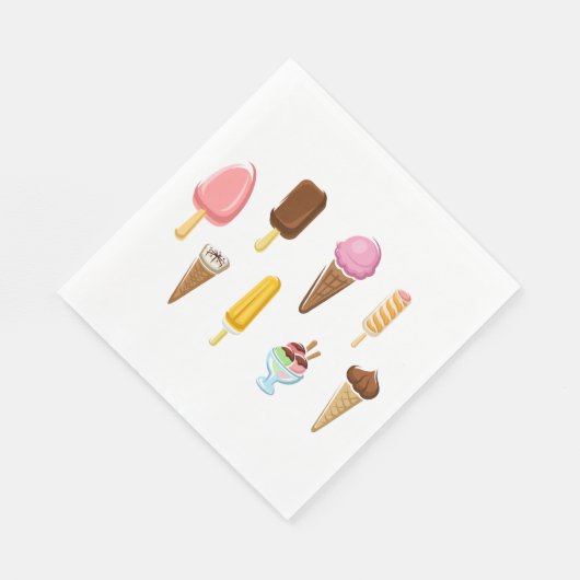 Serviette En Papier Gamme De Glaces (Coin)