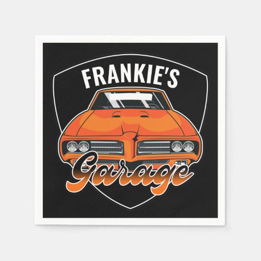 Serviette En Papier Garage automobile personnalisé 1969 Ram Air 400 Mu (Devant)
