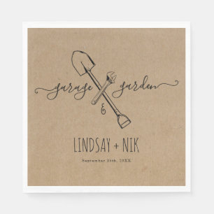 Serviette En Papier Garage & Jardin Mariée / Douche pour couple