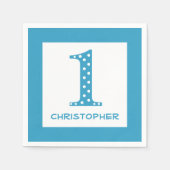 Serviette En Papier Garçon 1er anniversaire (Devant)