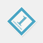 Serviette En Papier Garçon 1er anniversaire (Coin)