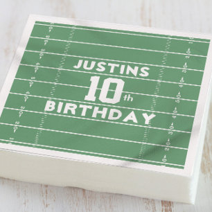 Serviette En Papier Garçon Anniversaire Football Fête Personnalisé