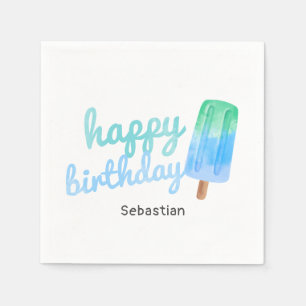 Serviette En Papier Garçon Anniversaire Popsicle Personnalisé