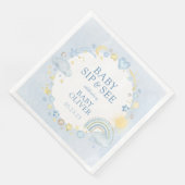 Serviette En Papier Garçon Aquarelle Rainbow Sip Et Voir (Coin)