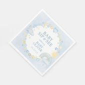 Serviette En Papier Garçon Aquarelle Rainbow Sip Et Voir (Coin)