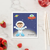 Serviette En Papier garçon astronaute (En situation)