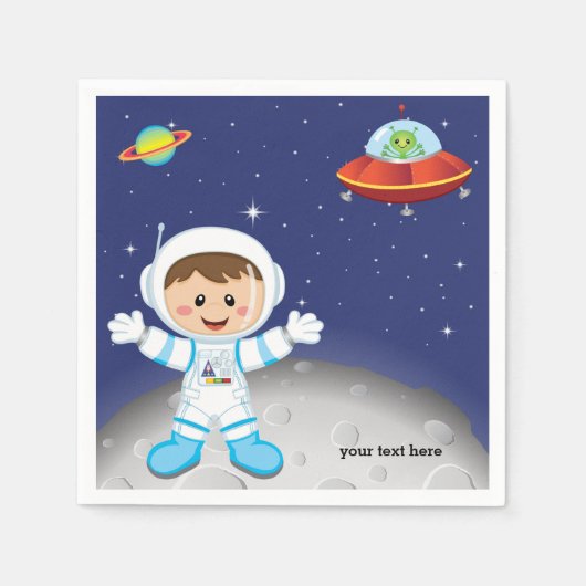 Serviette En Papier garçon astronaute (Devant)