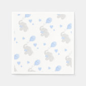 Serviette En Papier Garçon Baby shower Eléphant Ballons Papier Napkin (Devant)