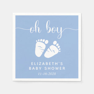 Serviette En Papier Garçon Baby shower Pied bleu