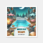 Serviette En Papier garçon bruh Barbeque Winter Pool Party 13e anniver (Devant)