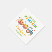 Serviette En Papier Garçon Citrouille 1er anniversaire Blue Harvest Ca (Coin)