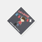 Serviette En Papier Garçon d'anniversaire Rock Star (Coin)