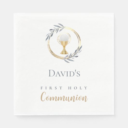 Serviette En Papier Garçon de première communion (Devant)