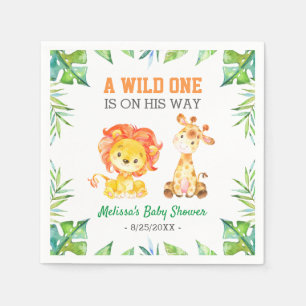 Serviette En Papier Garçon de safari dans la jungle Fête de naissance