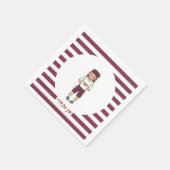 Serviette En Papier Garçon De Trois Ans Gravé Serviettes Upsherin (Coin)