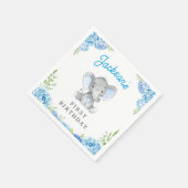 Serviette En Papier Garçon Elephant 1er 2e fête d'anniversaire Little  (Coin)