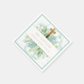 Serviette En Papier Garçon/Fille Baptême de verdure Monnaie Bleue (Coin)