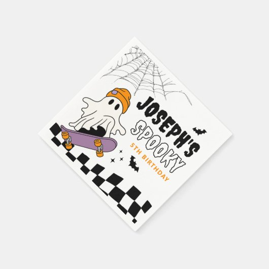 Serviette En Papier Garçon Halloween Éffrayant Anniversaire (Coin)
