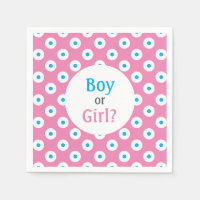 Garçon ou fille ? Bleu sur rose Polka-point de la