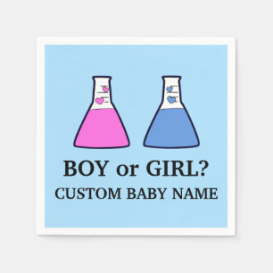Serviette En Papier Garçon ou fille Genre Révéler la science Coeurs bé