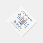 Serviette En Papier Garçon Premier Anniversaire Amusant One Dinosaur (Coin)