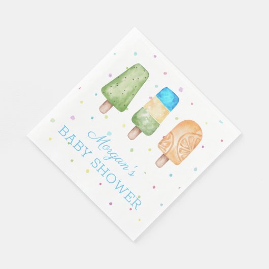 Serviette En Papier Garçon prêt à faire la pop Baby shower d'été (Coin)