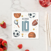 Serviette En Papier Garçons Anniversaire de enfant sportif moderne (En situation)