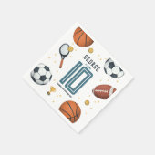 Serviette En Papier Garçons Anniversaire de enfant sportif moderne (Coin)