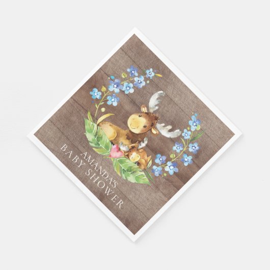 Serviette En Papier Garçons Baby shower d'orignal serviettes (Coin)