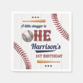 Serviette En Papier Garçons Baseball 1er anniversaire (Devant)
