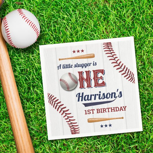 Serviette En Papier Garçons Baseball 1er anniversaire