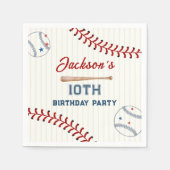 Serviette En Papier Garçons Baseball Anniversaire (Devant)