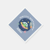 Serviette En Papier Garçons Cool Blue Space Alien Galaxy Anniversaire (Coin)