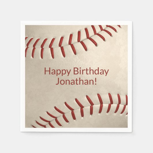 Serviette En Papier garçons filles de baseball sofeball party (Devant)