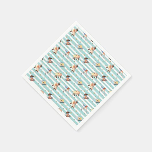 Serviette En Papier Garçons Gymnastique Anneaux Parallel Bars Pommel H (Coin)
