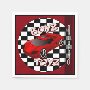 Serviette En Papier Garçons Jouets Voiture Sport Rouge