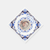 Serviette En Papier Garçons Joyeux Anniversaire Vibrant Blue Star Cust (Coin)