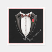Serviette En Papier Garçons Night Out Tuxedo Party Napkins (Devant)