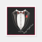 Serviette En Papier Garçons Night Out Tuxedo Party Napkins (Devant)