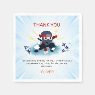 Serviette En Papier Garçons Ninja Guerrier Anniversaire Fête Merci car