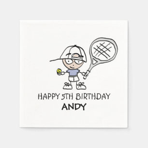 Serviette En Papier Garçons personnalisés tennis serviettes de fête d'