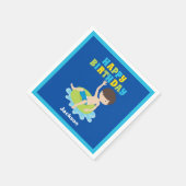 Serviette En Papier Garçons Piscine Fête Enfants Bleu Anniversaire (Coin)