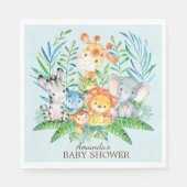 Serviette En Papier Garçons Safari Jungle Baby shower papier serviette (Devant)