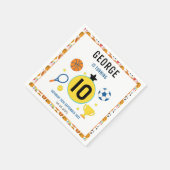 Serviette En Papier Garçons Sports modernes fête d'anniversaire | Thèm (Coin)