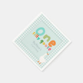 Serviette En Papier Garçons Un Silly Goose Blue En vichy (Coin)