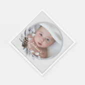 Serviette En Papier Garde-photo de Noël Gray pour bébé (Coin)