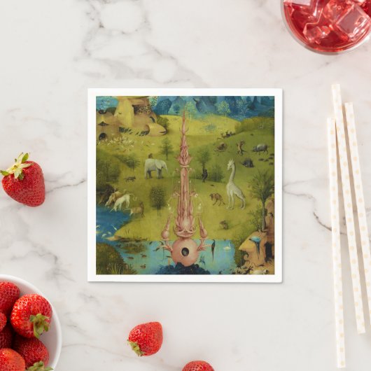 Serviette En Papier Garden of Eden - Hieronymus Bosch (En situation)