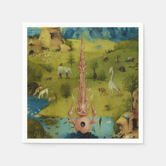 Serviette En Papier Garden of Eden - Hieronymus Bosch (Devant)