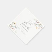 Serviette En Papier Garden Wildflower Eat Drink We're Married Wedding (Coin)